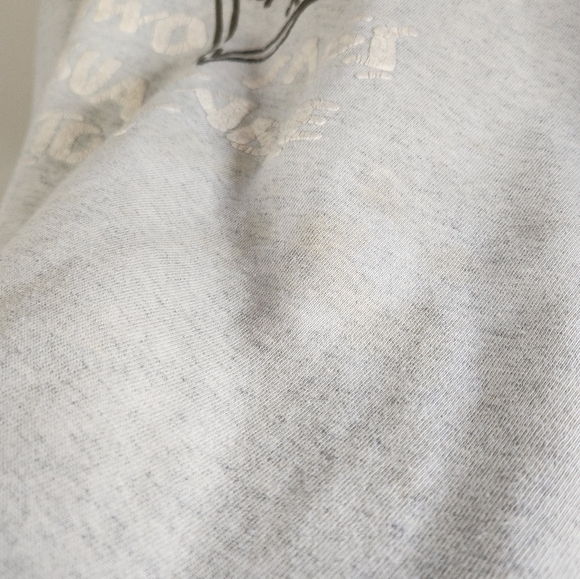 Vintage 90s Gray Birds Oversized Tunic Long Sweatshirt 1990s Preppy Graphic - Picture 5 of 7